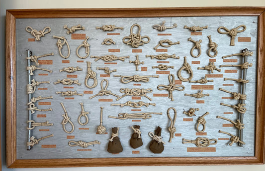 Americana Art Wall Display of Knots c1950s. 