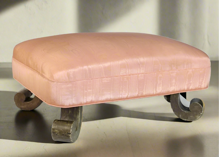 Large pink ottoman