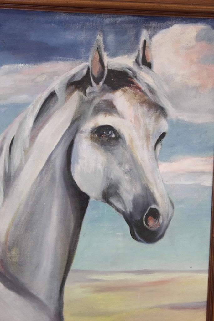 Dapple Grey Horse Painting