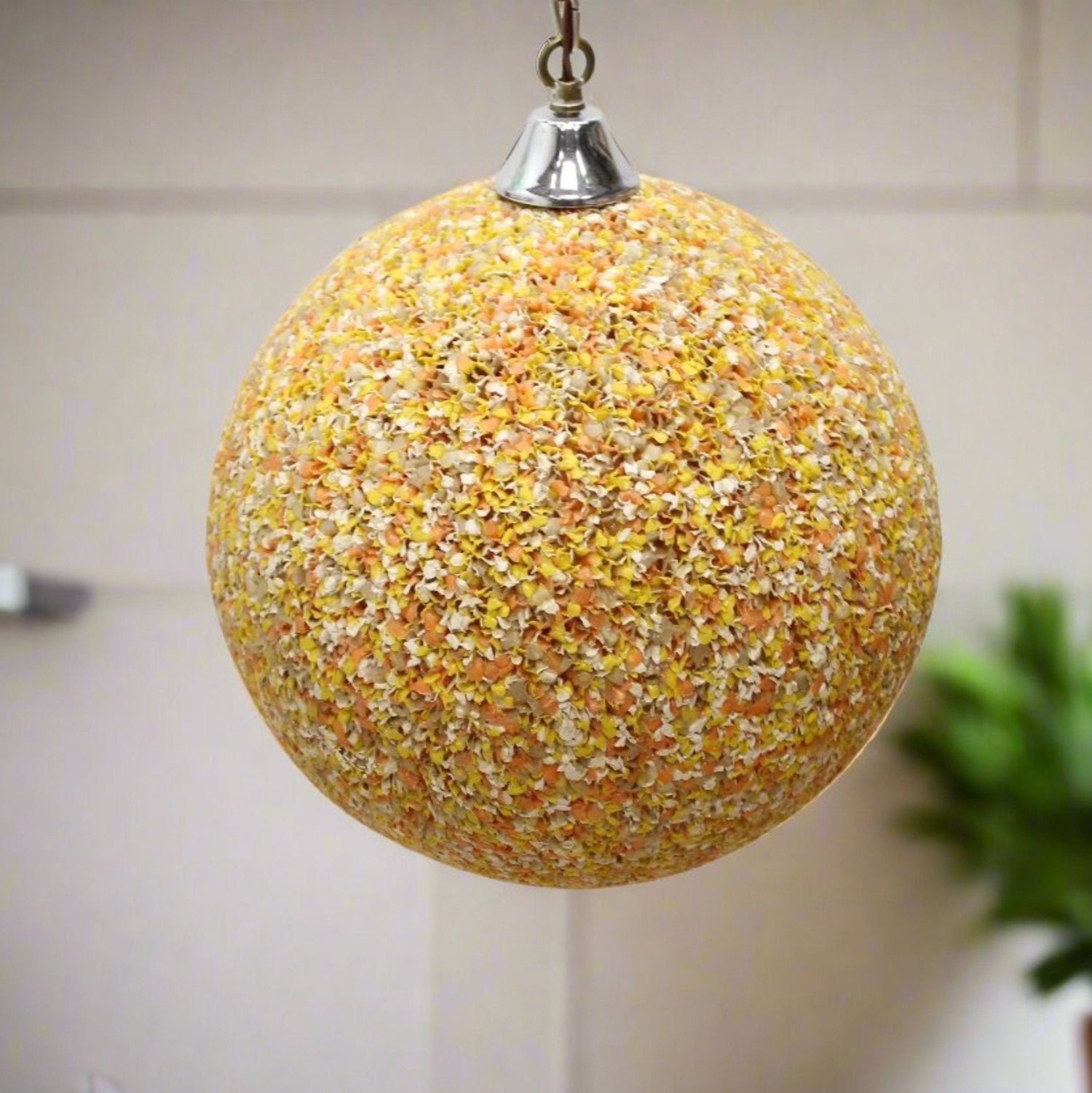 1960s Plastic Confetti Sphere Pendant Lamp