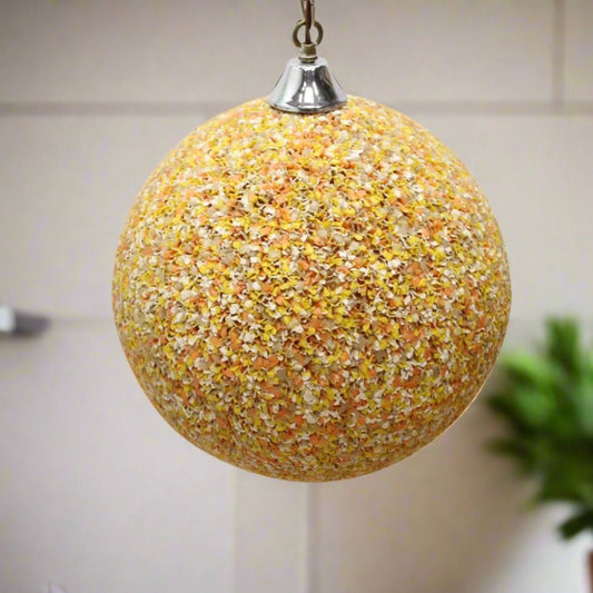 1960s Plastic Confetti Sphere Pendant Lamp