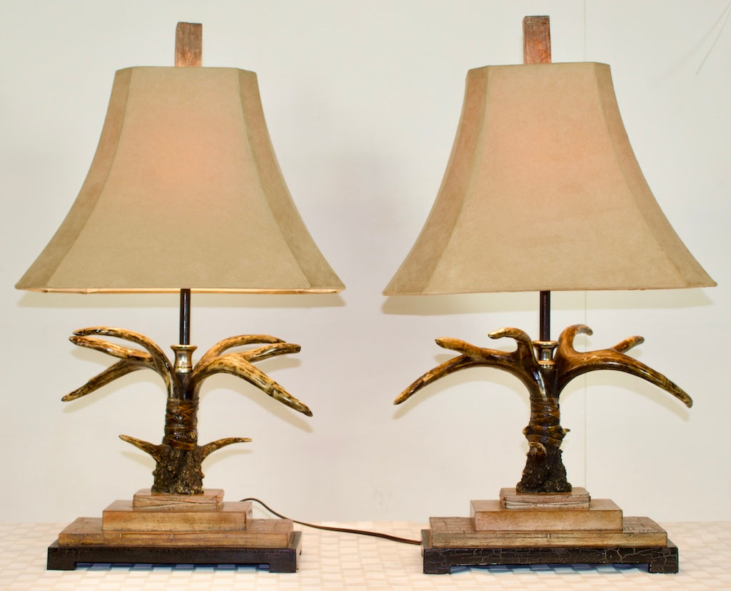 Faux Antler Table Lamps