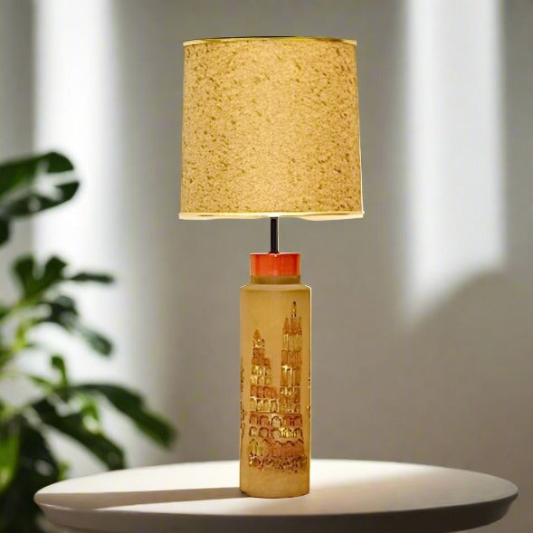 Bitossi Impressed Cityscape Table Lamp | Signed Aldo Lond