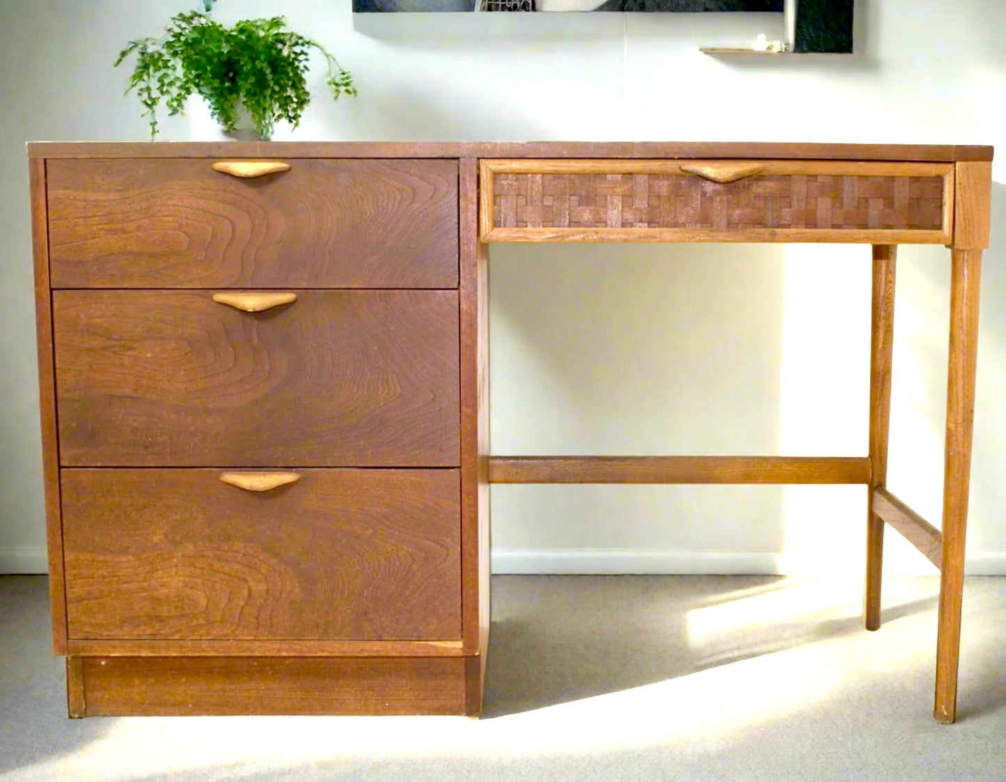 1960s Lane Furniture Walnut Small Desk