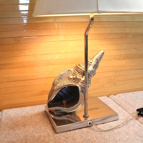 Chrome Nautilus Table Lamp 