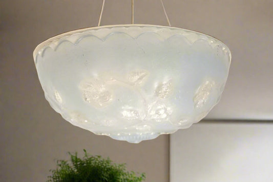 Art Nouveau Blue Glass Pendant Shade