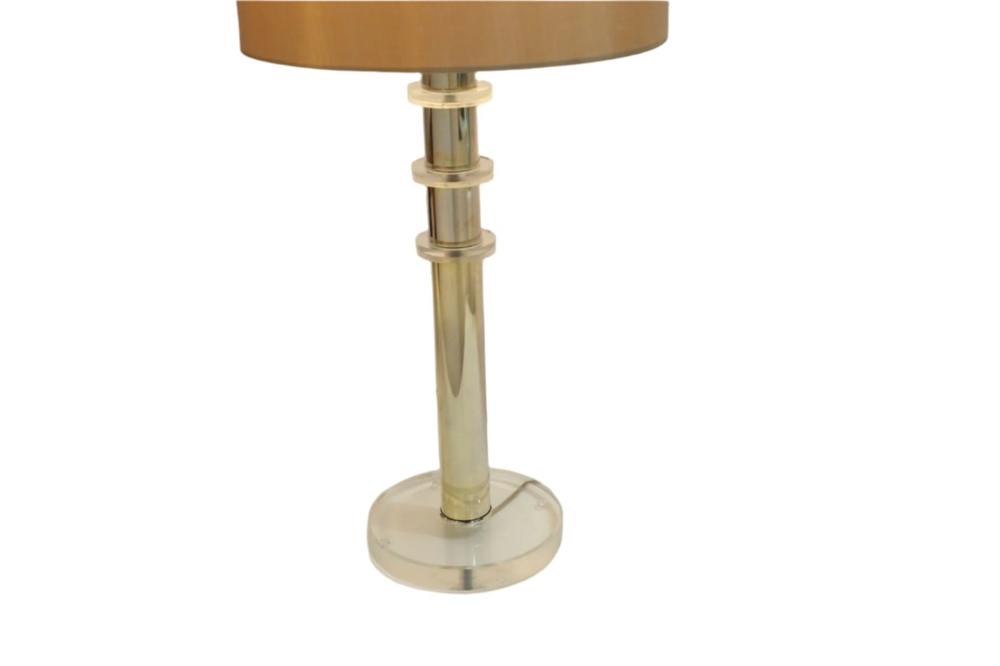 Brass and Chrome with Lucite Rings Table Lamp