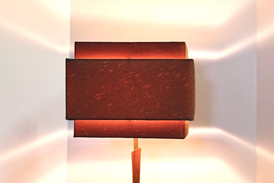 3-Tier Square Lampshade, Brown Square Lampshade