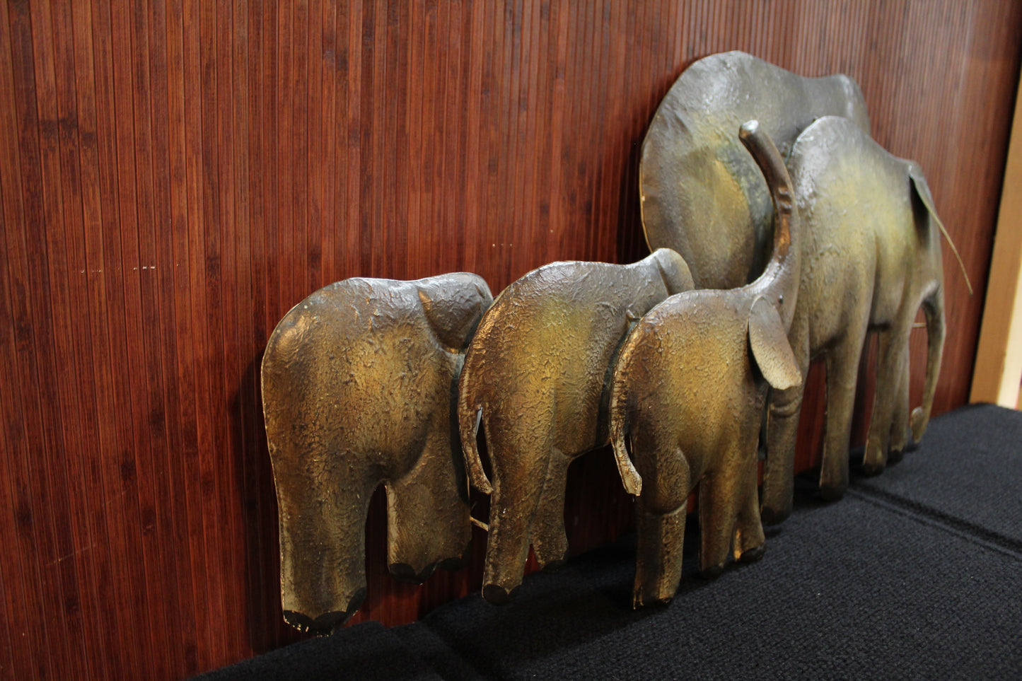 Metal Elephant Herd Wall Art