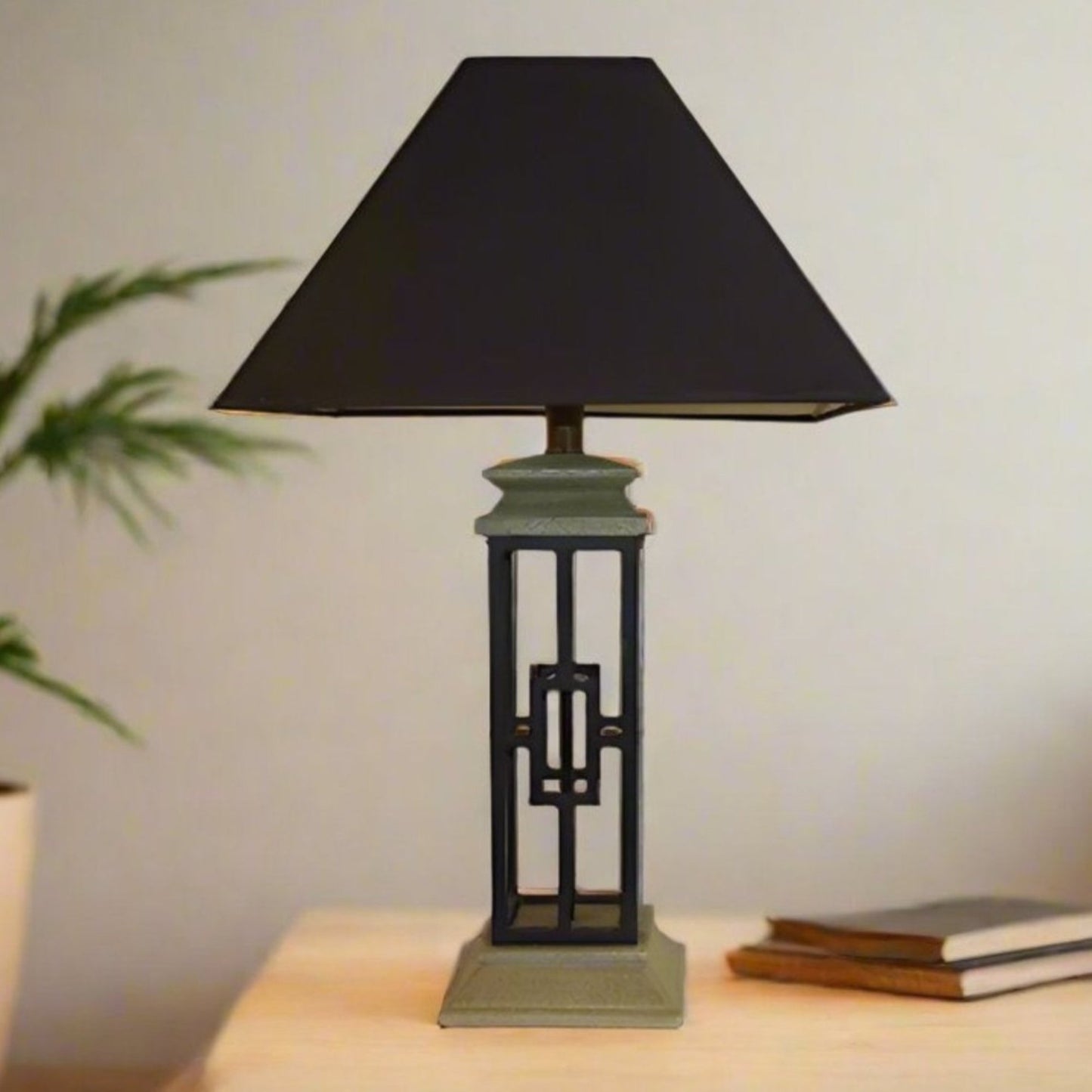 Geometric Wrought Iron Table Lamp