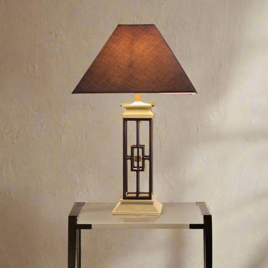 Geometric Wrought Iron Table Lamp