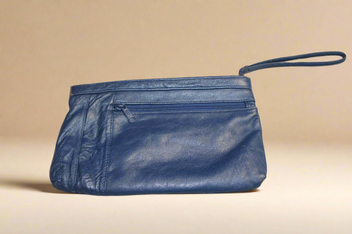 Vintage Brenalini Blue Leather Clutch | Jonotti