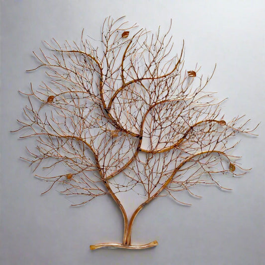 Vintage Copper Tree Wall Sculpture | Signed & Dated