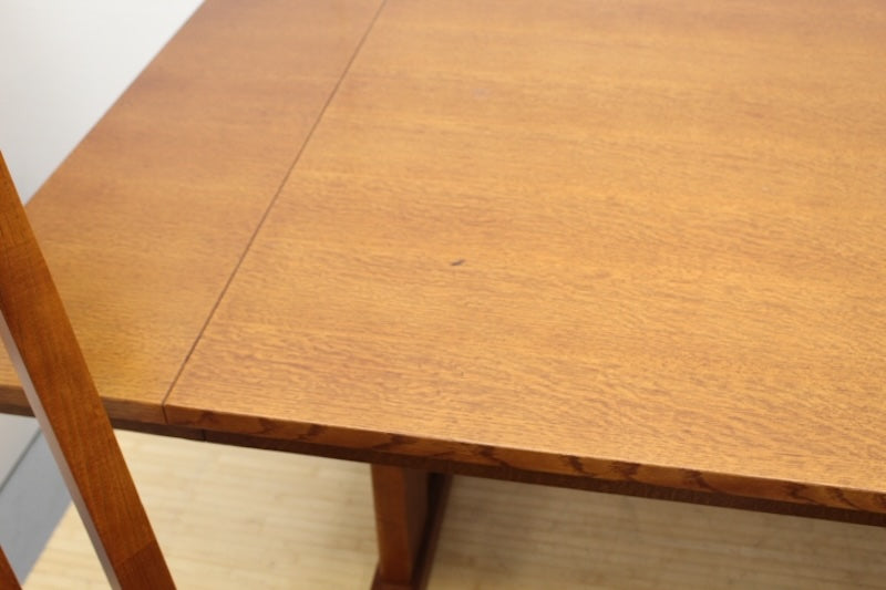 Wood Mission Trestle Dining Table