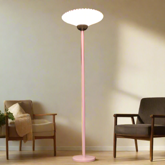 1960s Retro Pink Floor Lamp