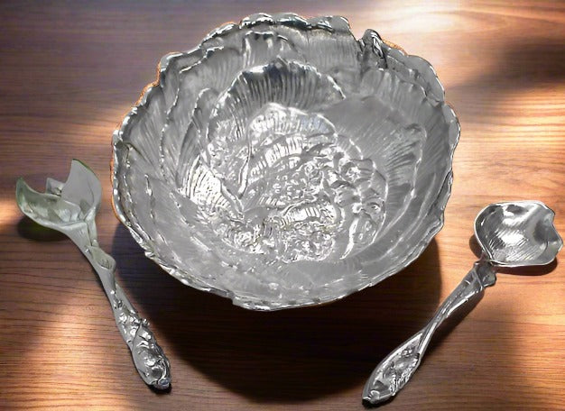Aluminum Hollowware Salad Bowl | Arthur Court Bunnies