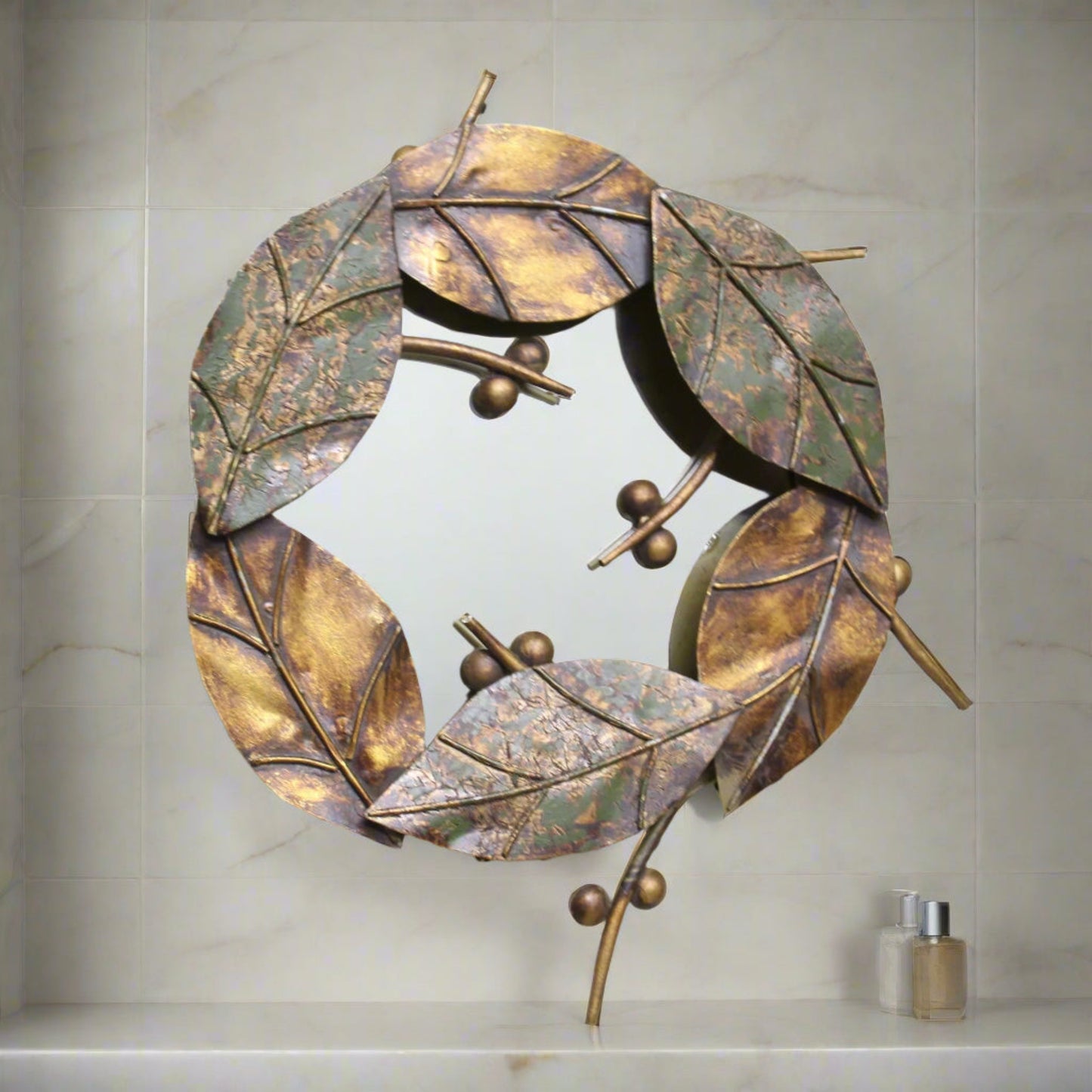 Glided Round Mirror