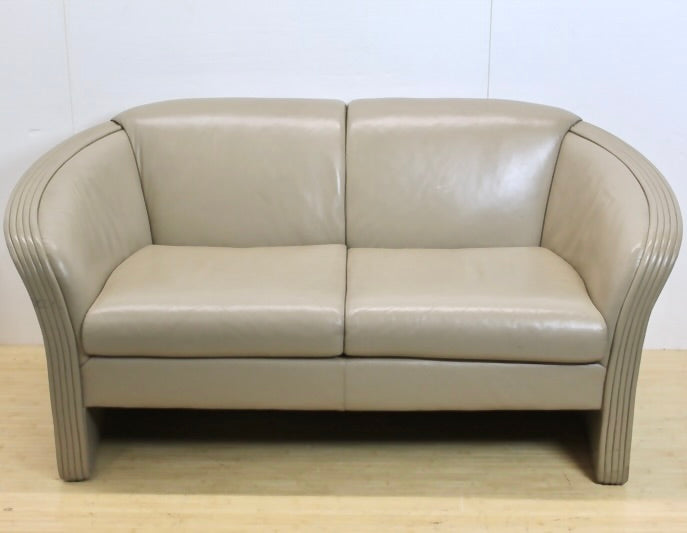 Leather loveseat