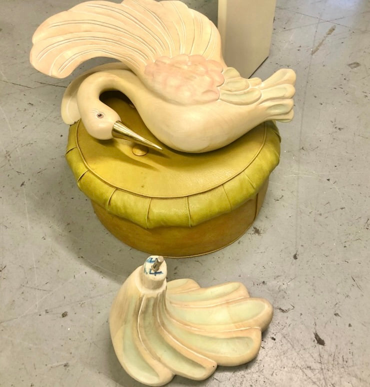 Carved wood Swan Sculpture