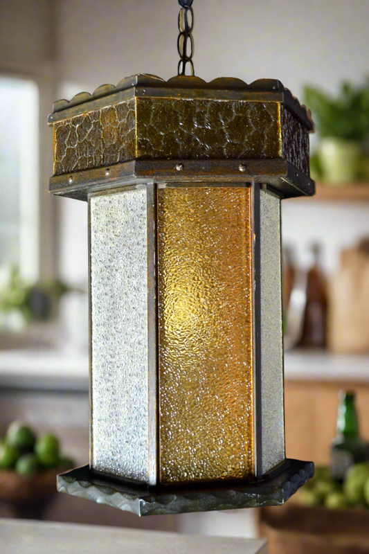 Huge Rustic Pendant Swag Lamp