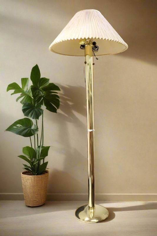 1960s Brass Tubular Floor Lamp | Clover Lamp Co from OffCenterModern