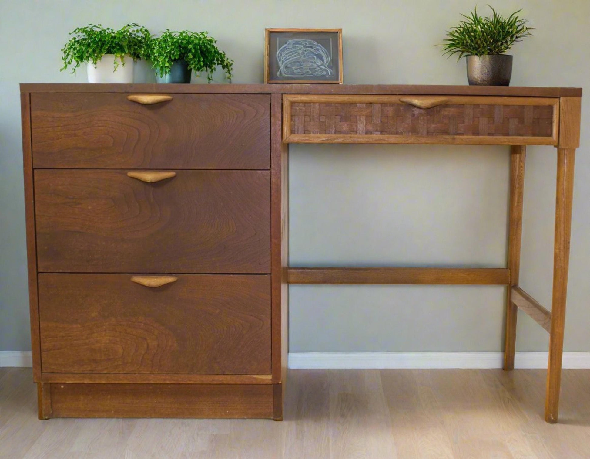 1960s Lane Furniture Walnut Small Desk