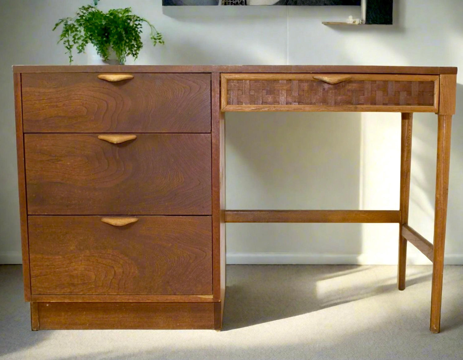 1960s Lane Furniture Walnut Small Desk