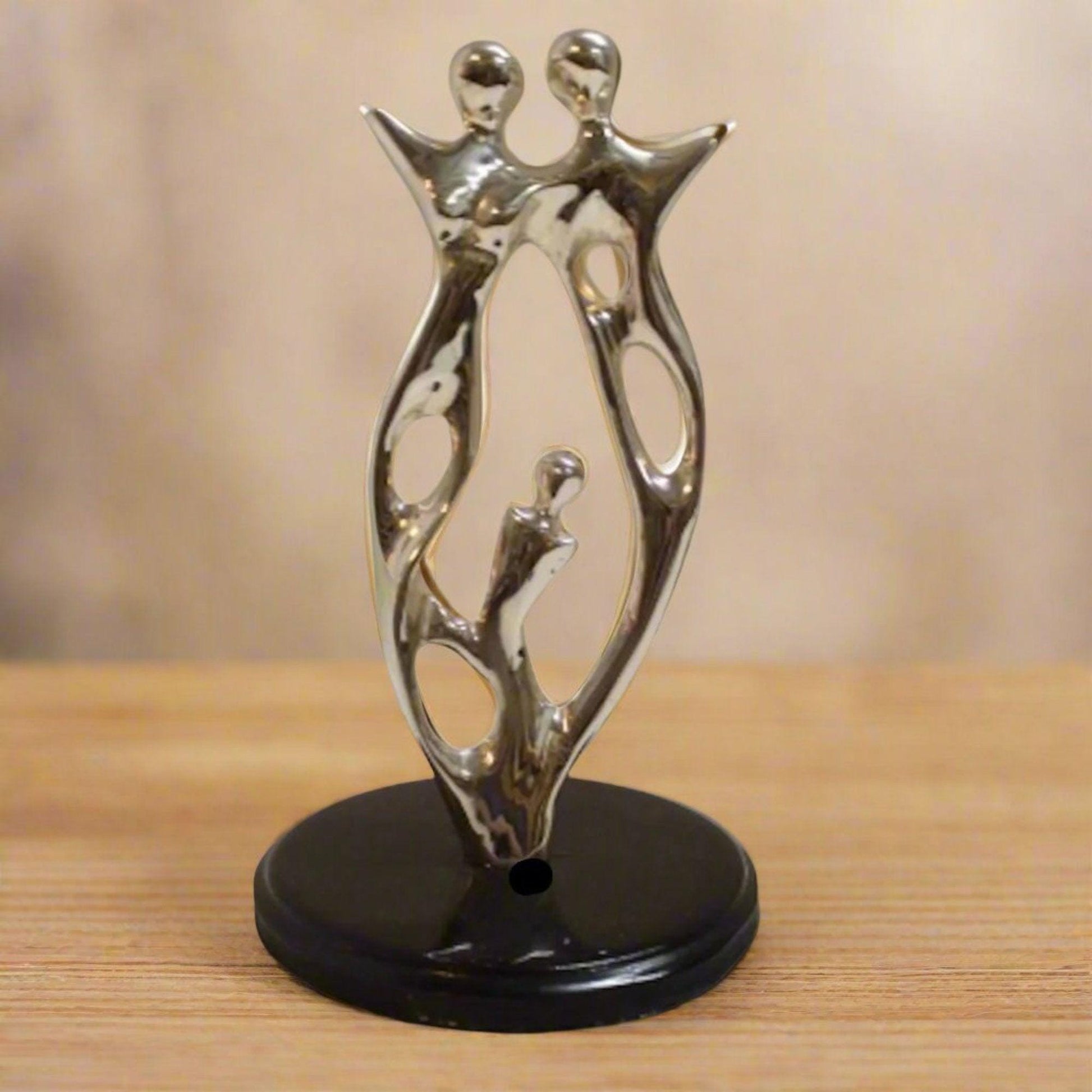 Abstract Chrome Family Figurine