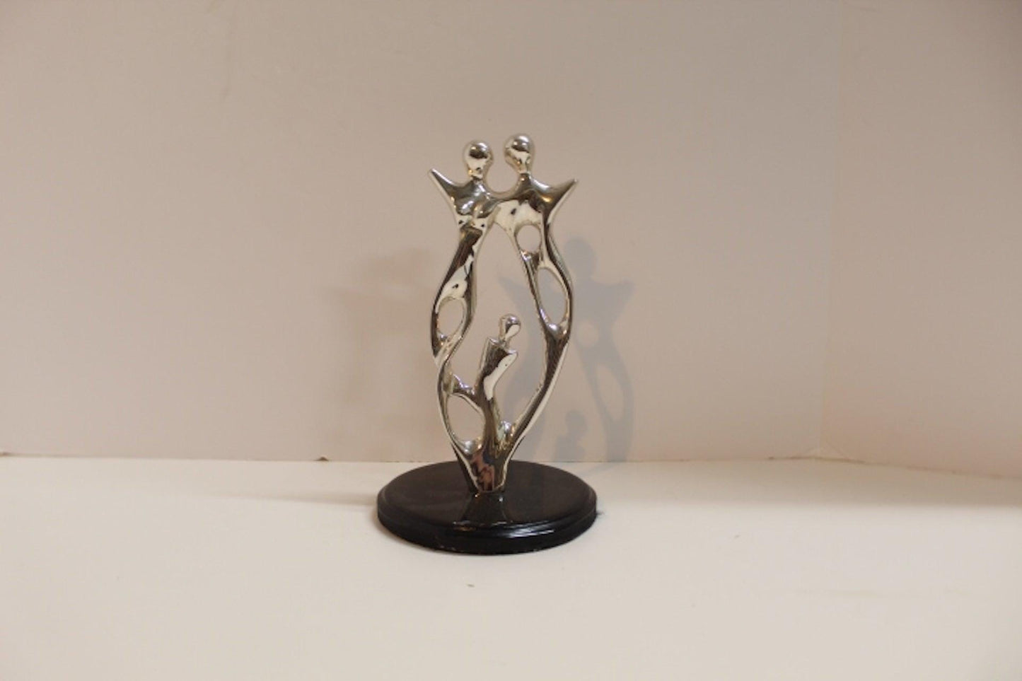 Abstract Family Silver Sculpture