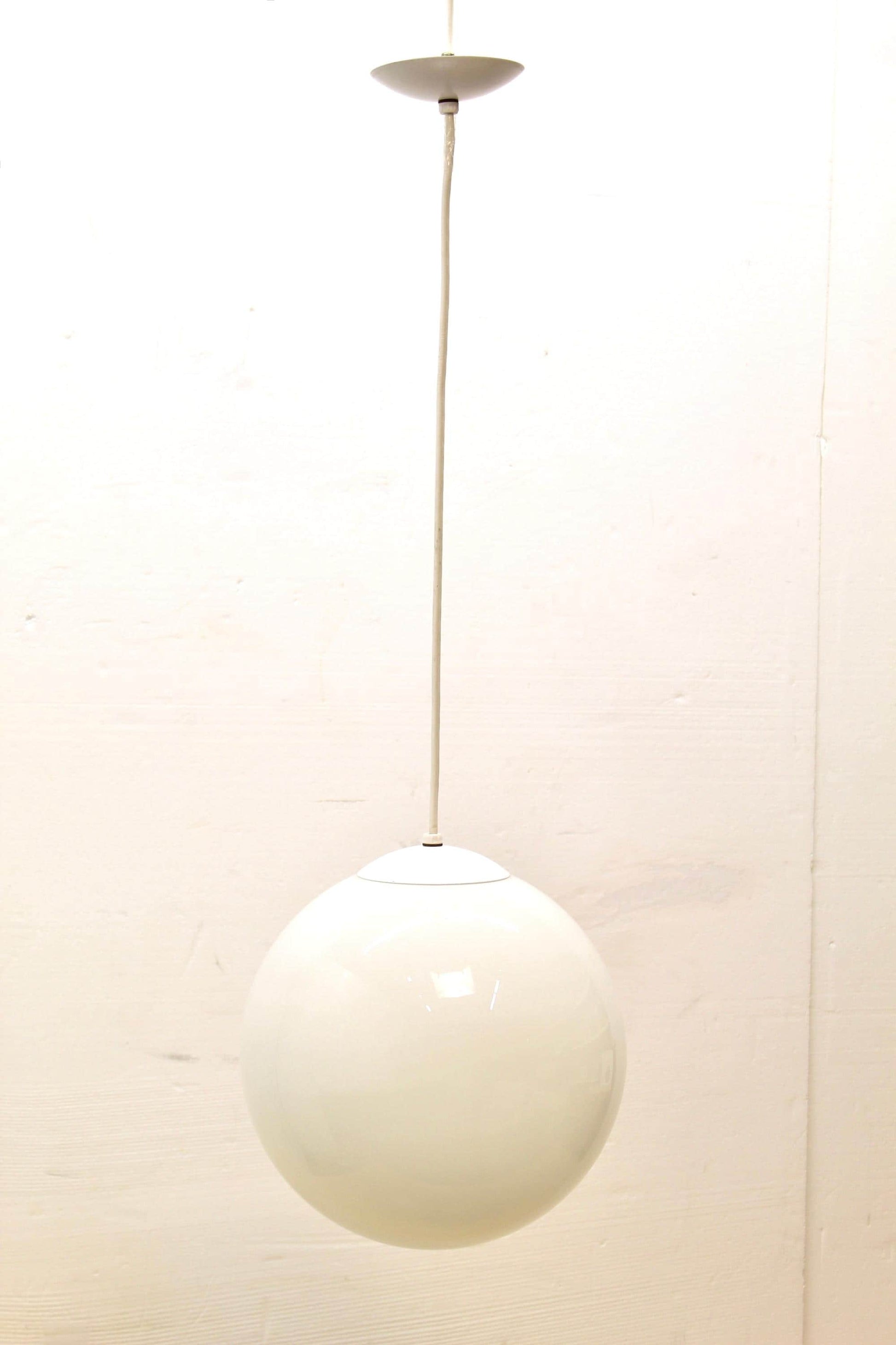 White Glass Globe Pendant Light