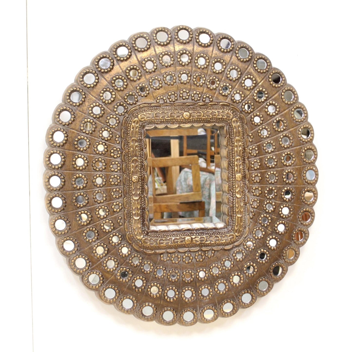 Golden Medallions Peacock Mirror | Pier-1 Imports