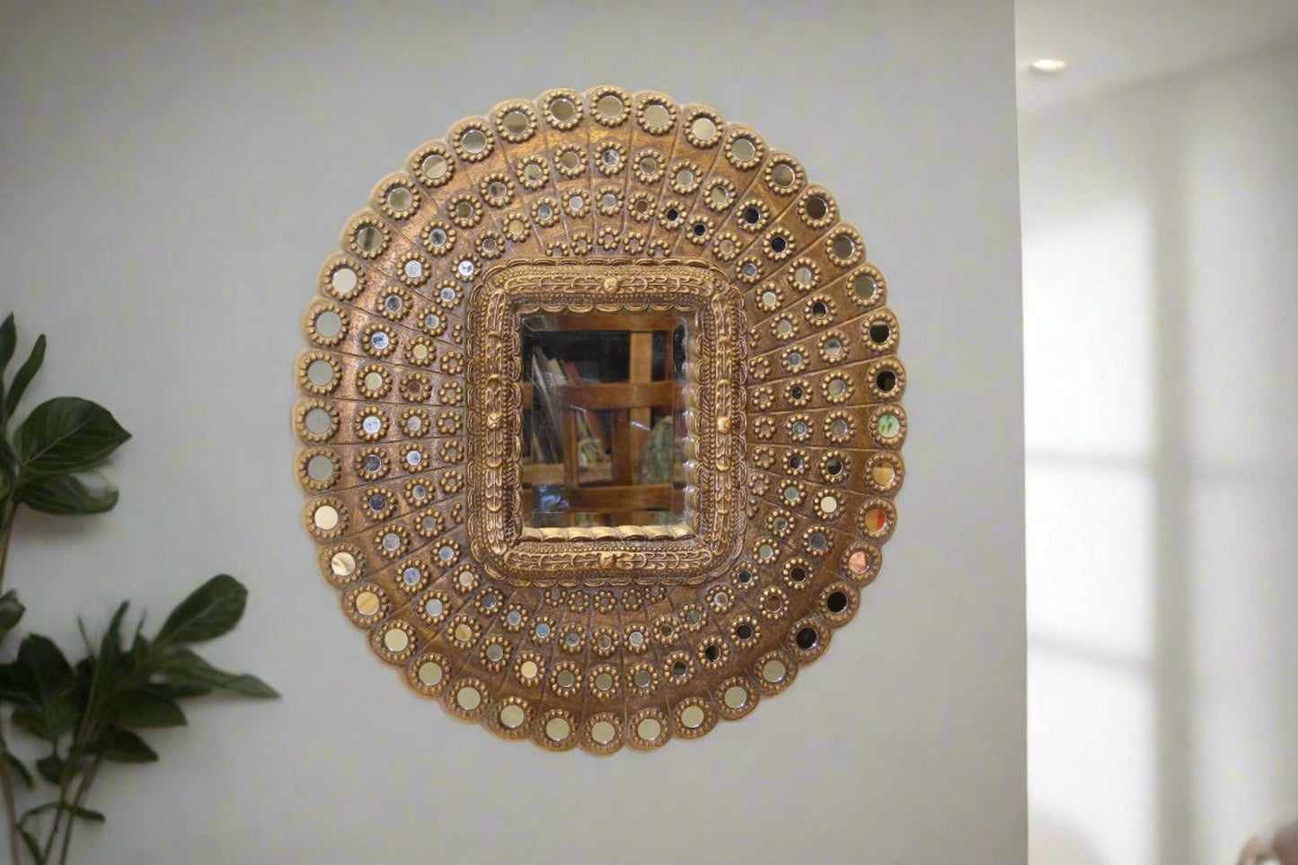 Golden Medallions Peacock Mirror | Pier-1 Imports