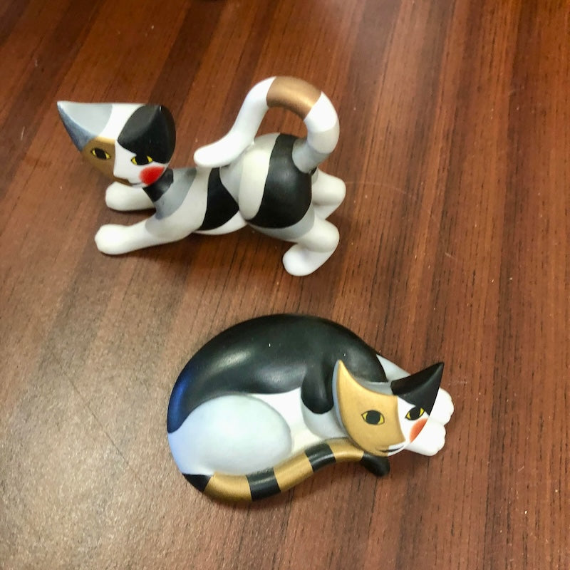 Pair 2000s Wachtmeister Cat Figurines | Goebel