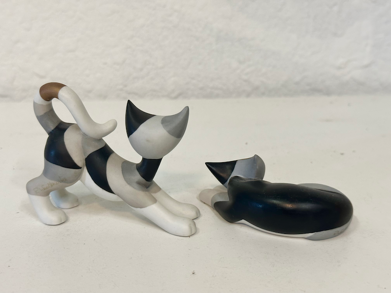 Pair 2000s Wachtmeister Cat Figurines | Goebel