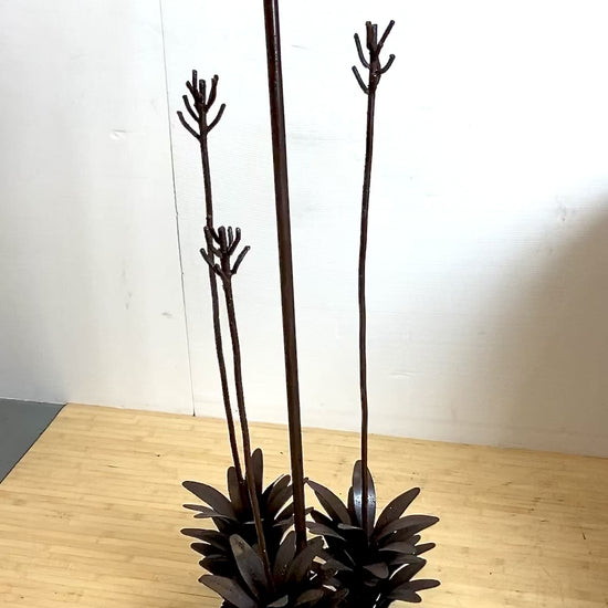 Wrought Iron Cactus Flower Floor Lamp