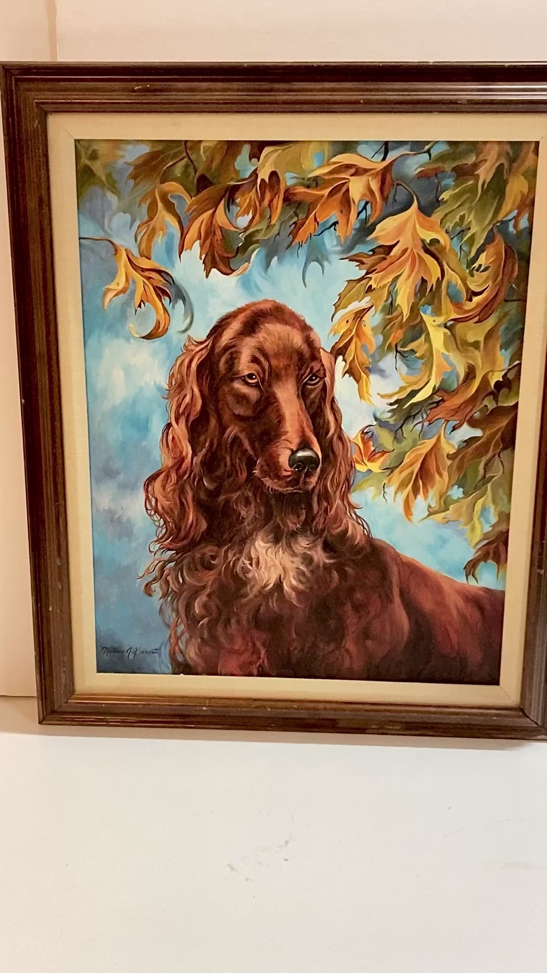 Vintage Irish shops English Setter Oil Painting