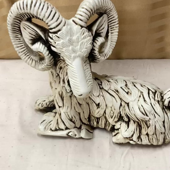  Vintage Neo-Classical-Style Ram Sculpture