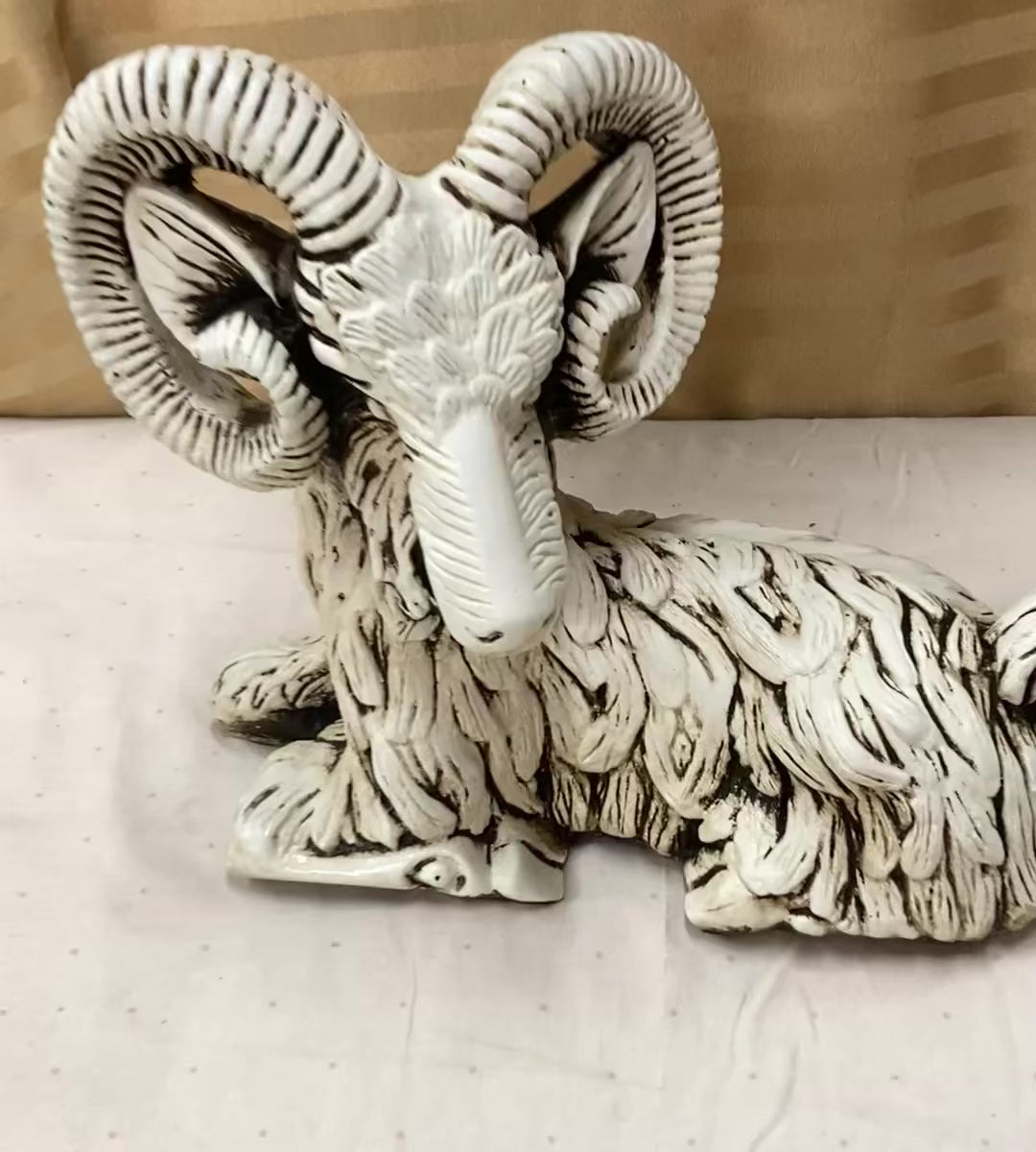  Vintage Neo-Classical-Style Ram Sculpture