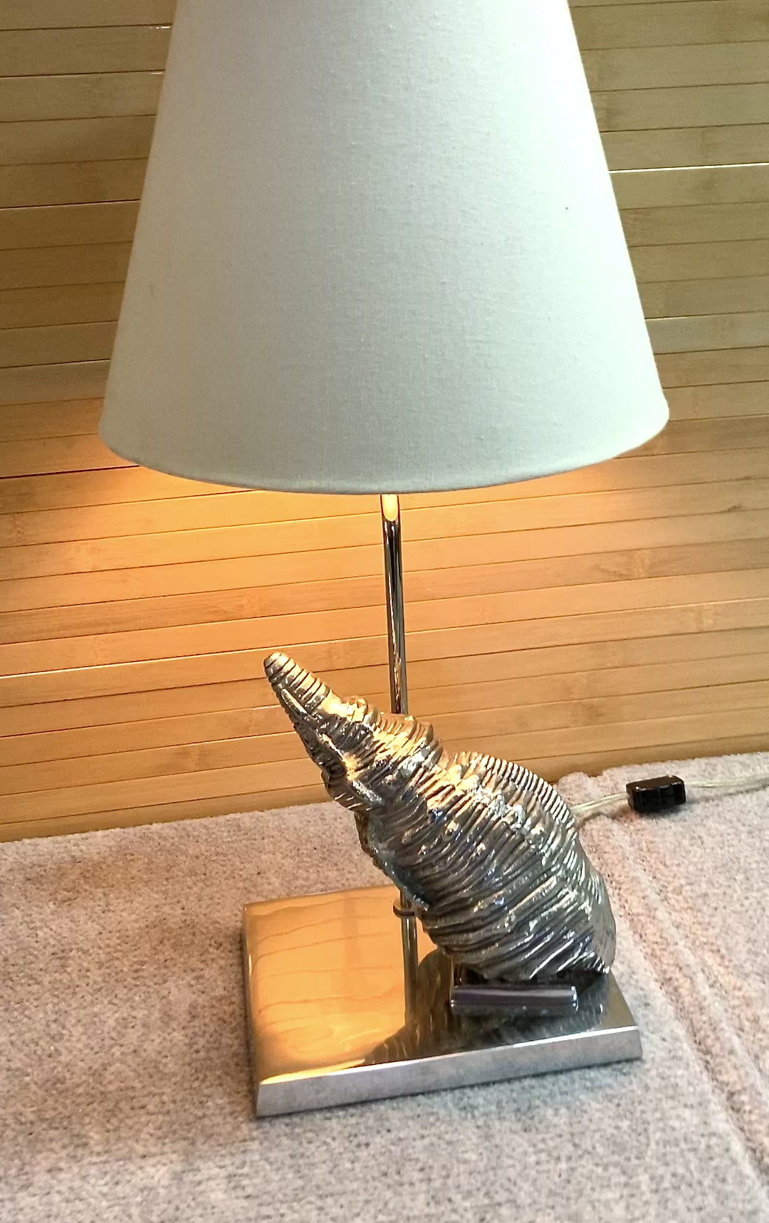 Chrome Nautilus Table Lamp