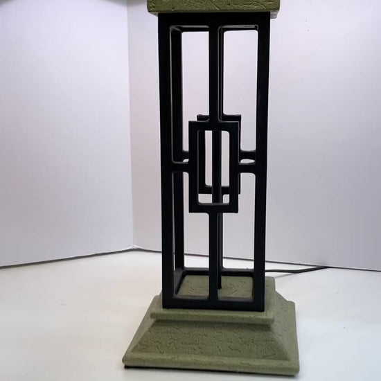 Geometric Wrought Iron Table Lamp