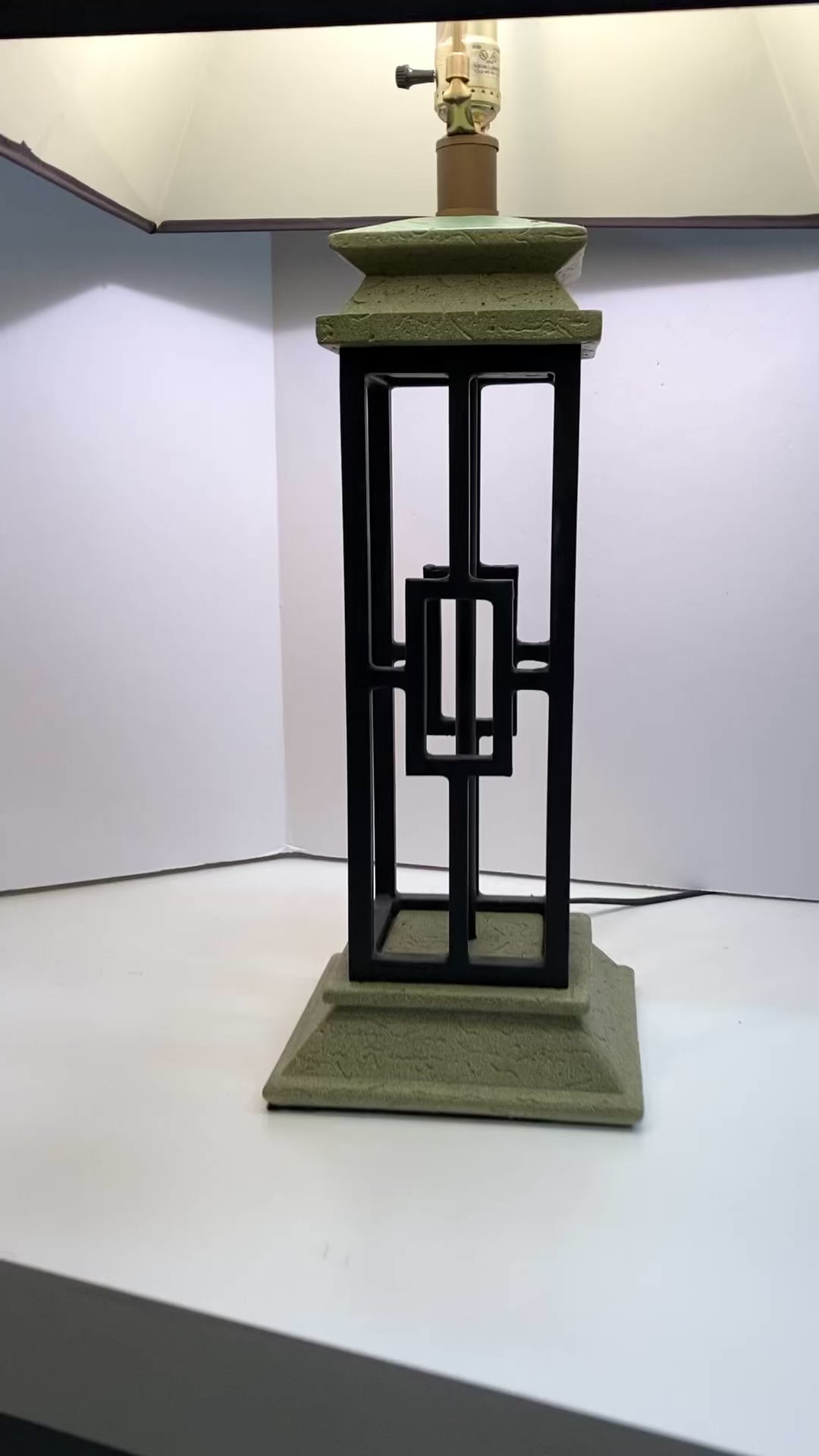 Geometric Wrought Iron Table Lamp