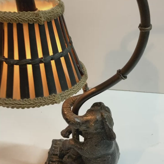 Small Vintage Elephant Table Lamp