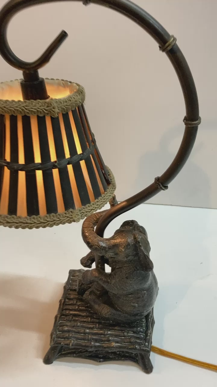 Small Vintage Elephant Table Lamp