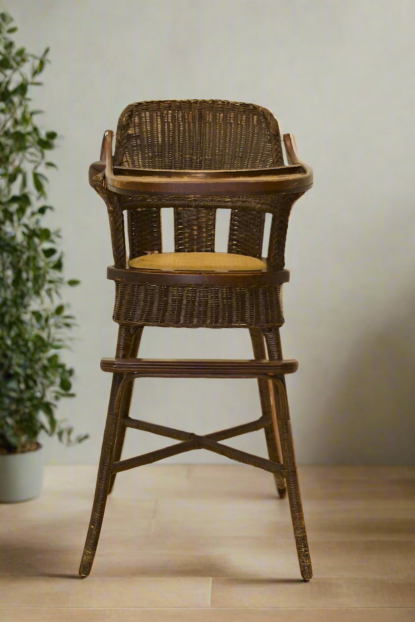 Antique Wicker High Chair