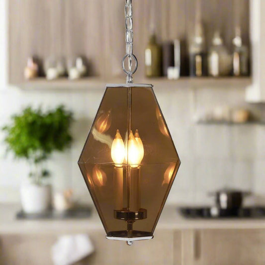 3-Light Pendant Light | Dark Gray Prism