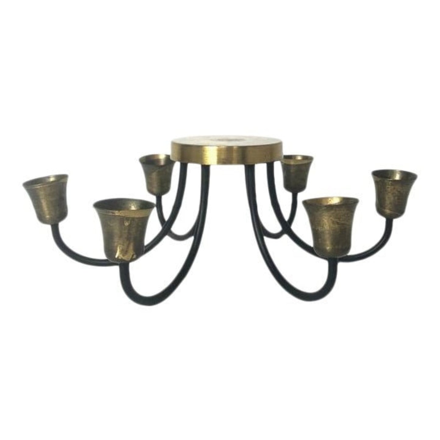 Round Candelabra | Brass & Iron | 6 Arms